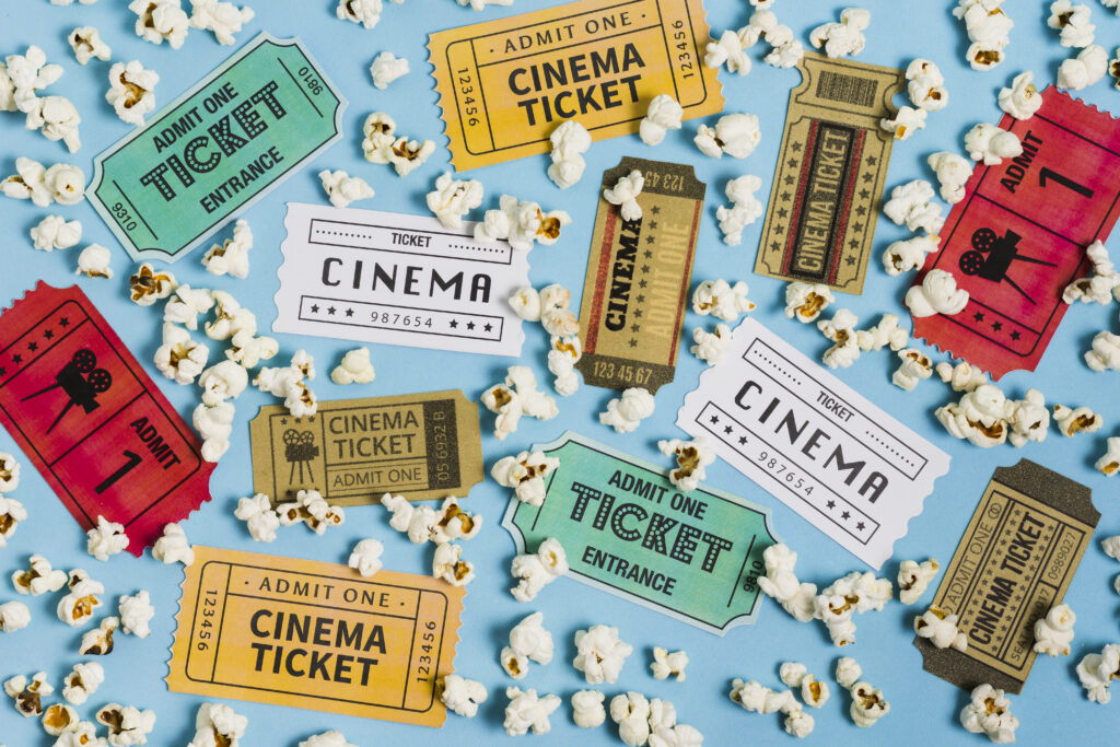 Cinema tickets & popcorn